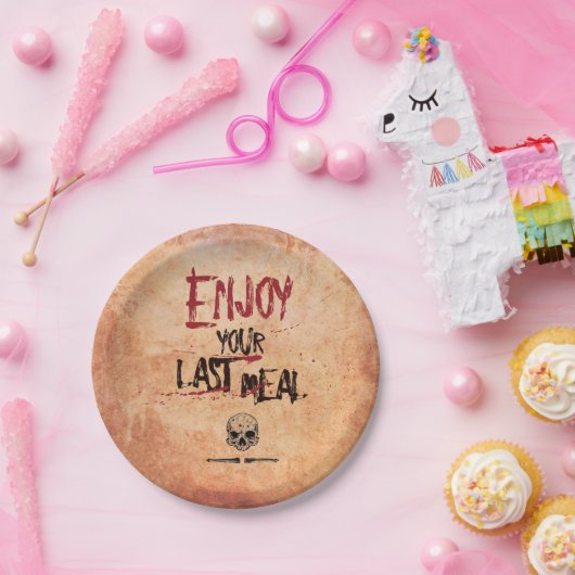 Assiettes En Carton Déplaisant éffrayant sanglant apprécient votre (Fête)