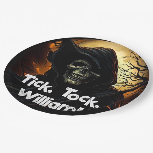 Assiettes En Carton Déplaisant Grim Reaper Anniversaire (Angle)