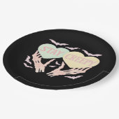 Assiettes En Carton Déplaisant - Squelette Tenue De Main Coeurs Douce  (Angle)