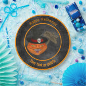 Assiettes En Carton Déplaisant visage Citrouille Personnalisé Hallowee (Fête)