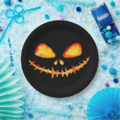 Assiettes En Carton Déplaisant visage de la lanterne Jack O' (Fête)