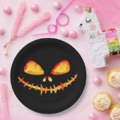 Assiettes En Carton Déplaisant visage de la lanterne Jack O' (Fête)
