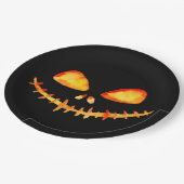 Assiettes En Carton Déplaisant visage de la lanterne Jack O' (Angle)