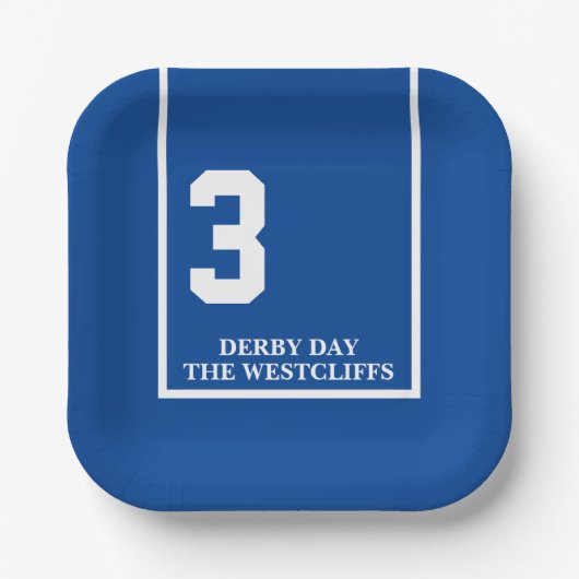 Assiettes En Carton Derby Party Horse personnalisé 3 Plaque en papier  (Recto)