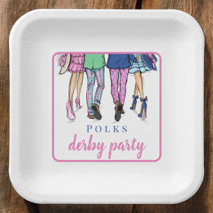 Assiettes En Carton Derby Party Horse Racing Mode Preppy Custom