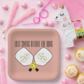 Assiettes En Carton Dernier balancement avant le mariage Pickleball (Fête)