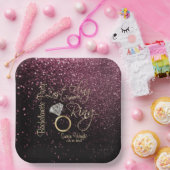 Assiettes En Carton Dernier Fling avant la ceinture Bachelorette Rose  (Fête)