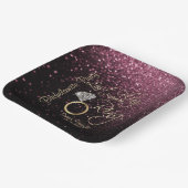 Assiettes En Carton Dernier Fling avant la ceinture Bachelorette Rose  (Angulaire)