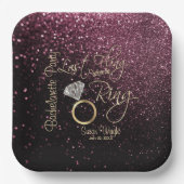 Assiettes En Carton Dernier Fling avant la ceinture Bachelorette Rose  (Recto)