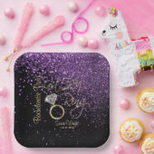Assiettes En Carton Dernier Fling avant la ceinture Bachelorette viole (Fête)