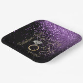 Assiettes En Carton Dernier Fling avant la ceinture Bachelorette viole (Angulaire)