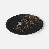 Assiettes En Carton Dernier Fling - Bachelorette - Or ⭐ ⭐ ⭐ ⭐ (Angle)