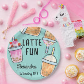 Assiettes En Carton Dernier plaisir café bobba thé anniversaire (Fête)