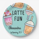 Assiettes En Carton Dernier plaisir café bobba thé anniversaire (Devant)