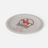 Assiettes En Carton Dernier Roulé Rouge Pour La Mariée (Angle)