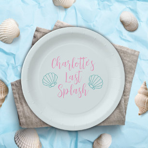 Assiettes En Carton Dernier Splash Tropical Beach Shell Bachelorette