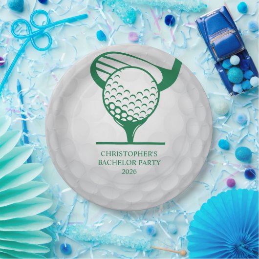Assiettes En Carton Dernier Swing Avant Le Ring Golf Bachelor Party (Fête)