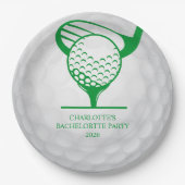 Assiettes En Carton Dernier Swing Avant Le Ring Golf Bachelorette Part (Devant)