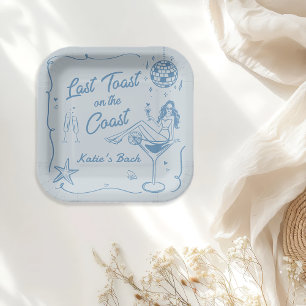 Assiettes En Carton Dernier Toast Coast Beach Bachelorette Party