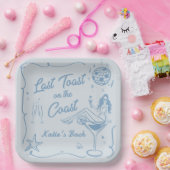 Assiettes En Carton Dernier Toast Coast Beach Bachelorette Party (Fête)