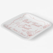 Assiettes En Carton Dernier Toast Coast Beach Pink Bachelorette Party (Angulaire)