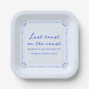 Assiettes En Carton Dernier Toast sur la Côte - Enterrement de Vie de