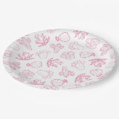 Assiettes En Carton Dernière Fête de Fiançailles Rose de Rodeo (Angle)