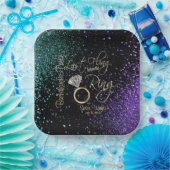 Assiettes En Carton Dernière Fling Bachelorette Party - Turquoise & vi (Fête)