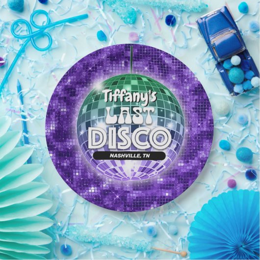 Assiettes En Carton Dernière soirée disco avant le mariage (Fête)