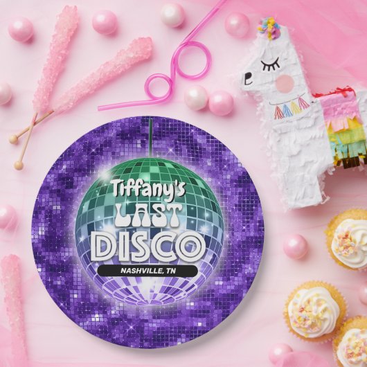 Assiettes En Carton Dernière soirée disco avant le mariage (Fête)