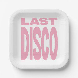 Assiettes En Carton Dernière soirée disco rose enterrement de vie de j