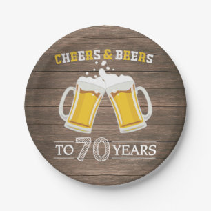 Assiettes En Carton Des bières et des bières rustiques à une plaque