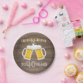 Assiettes En Carton Des bières et des encaissements rustiques à une pl (Fête)