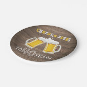 Assiettes En Carton Des bières et des encaissements rustiques à une pl (Angle)