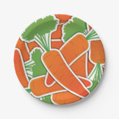 Assiettes En Carton Des carottes funky ! (Devant)