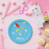Assiettes En Carton Des cerfs-volants dans Sky Blue Boy Bonne fête d'a (Fête)