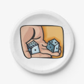 Assiettes En Carton Dés de roulement (Devant)