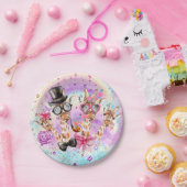 Assiettes En Carton Des girafes d'Imaginaire amusantes dans les nuages (Fête)