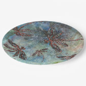 Assiettes En Carton Des libellules pointues en bronze sur un ciel magi (Angle)