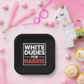 Assiettes En Carton Des Mecs Blancs Pour Kamala-Harris Pour Le Préside (Fête)