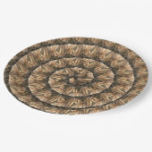 Assiettes En Carton Des Oreilles De Blé Dans Un Motif De Blé Spiral, (Angle)