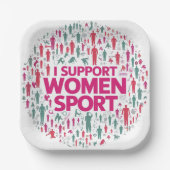 Assiettes En Carton Des Plaques de fête célébrant les femmes dans le s (Recto)