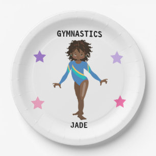 ASSIETTES EN CARTON  DES PLAQUES DE FÊTE GYMNASTIQUES POUR FILLES PERS