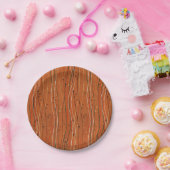 Assiettes En Carton Des rayures rouges ondulées : Art Abstrait japonai (Fête)