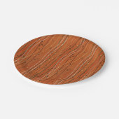 Assiettes En Carton Des rayures rouges ondulées : Art Abstrait japonai (Angle)