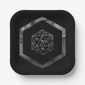 Assiettes En Carton Dés RPG | Imaginaire Old School Tabletop Retro Gam (Recto)