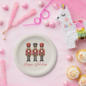 Assiettes En Carton Des soldats de Nutcracker heureux vacances (Fête)