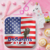 Assiettes En Carton DeSantis 2028 avec Bald Eagle (Fête)
