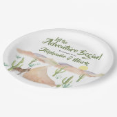 Assiettes En Carton Desert Adventure Commence Succulent Boho Baby show (Angle)