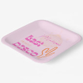 Assiettes En Carton Desert Disco Bachelorette Party Rose & Orange (Angulaire)